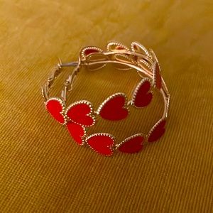 Beautiful Heart Loop Earrings by Vintage Charm